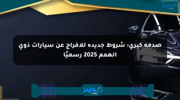 صدمة كبرى: شروط جديدة للإفراج عن سيارات ذوي الهمم 2025 رسميًا